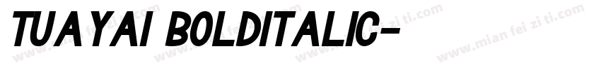 tuayai BoldItalic字体转换